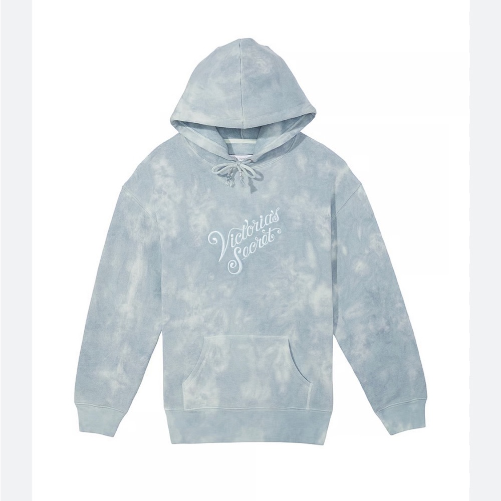 NWOT Never worn Victoria's Secret blue/white Tie-Dye Hoodie - Picture 2 of 3